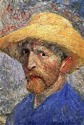 Vincent Van Gogh Self-Portrait in a Straw Hat painting